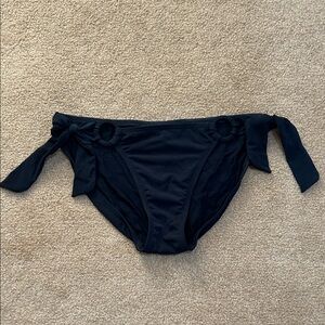 Robin Piccone Black Tie-Side Bikini Bottom